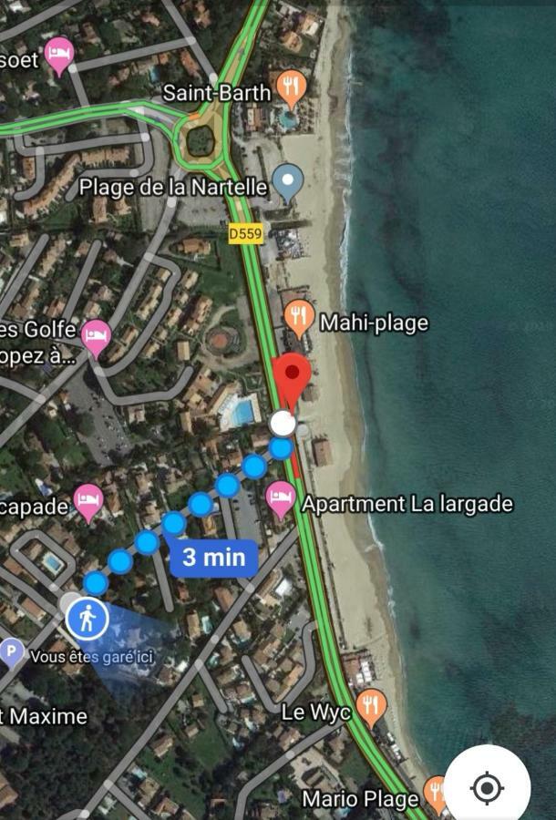 Appartement Sainte-Maxime, Plage De La Nartelle Экстерьер фото
